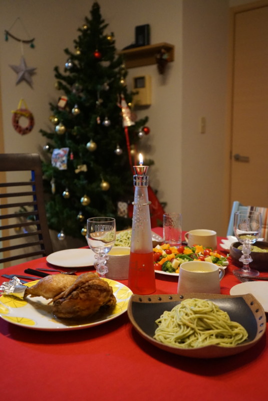 クリスマスのテーブルセッティング